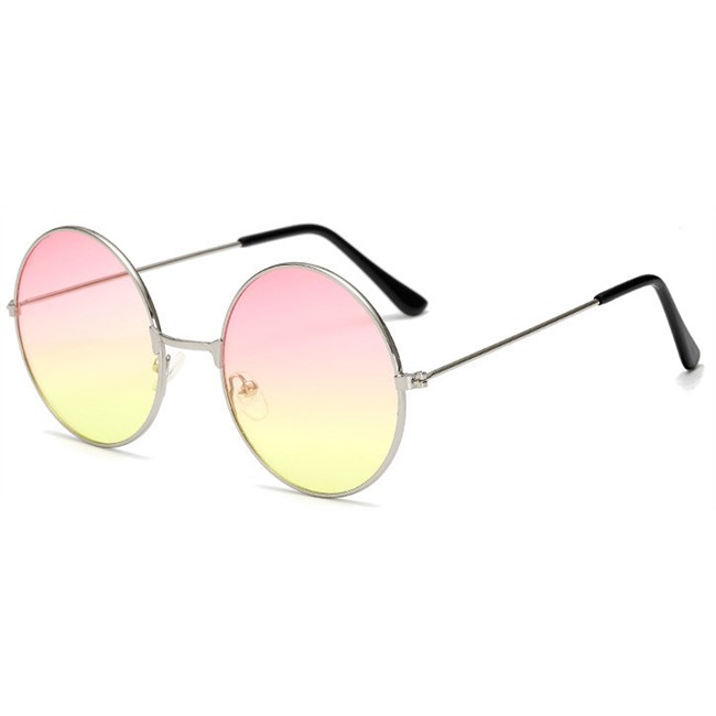 Hippie zonnebril - Roze/Geel